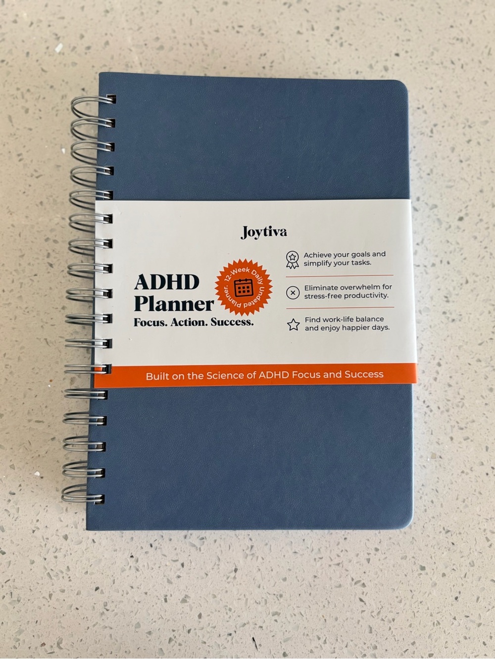 ADHD Planner - Blue Daily Focus & Productivity Notebook